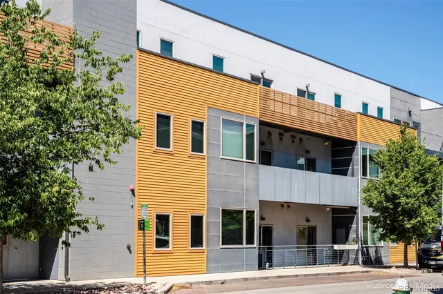 a front view of a building