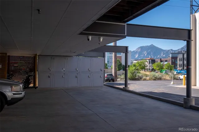 a view of a patio with potted plants