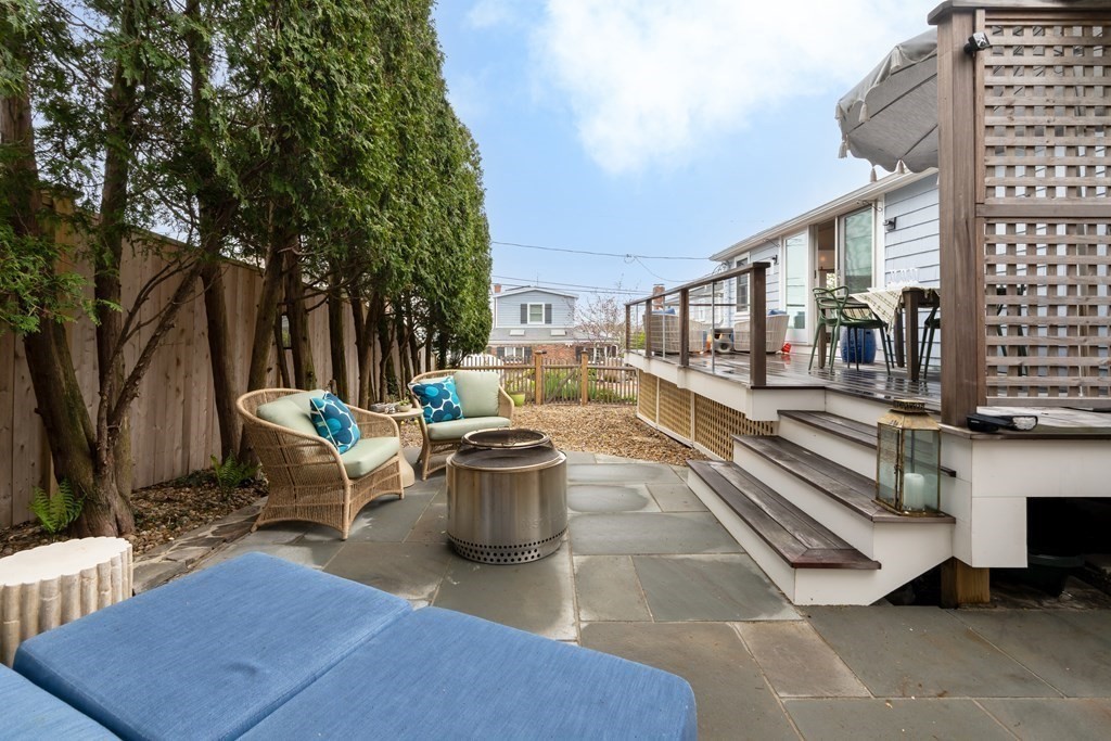 94 Pitman Road Marblehead, MA 01945 - Photo 12 of 35 a view of a patio with couches table and chairs and potted plants