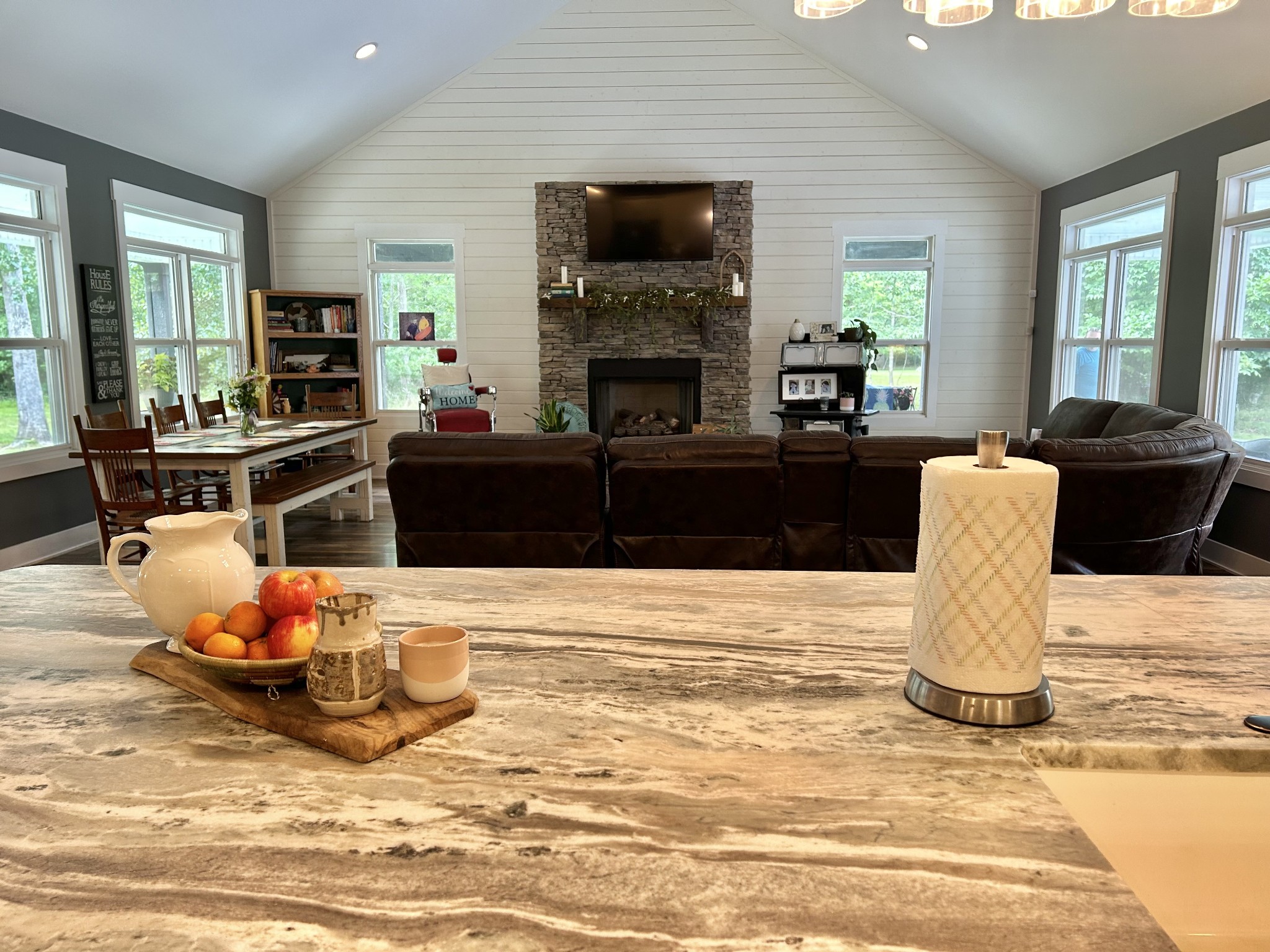 795 Cat Creek Road Manchester, TN 37355 - Photo 16 of 58 a living room with furniture and a fireplace