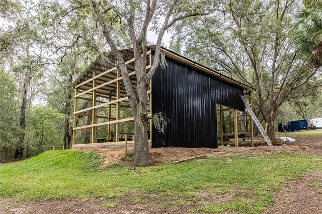 a view of a house with a patio