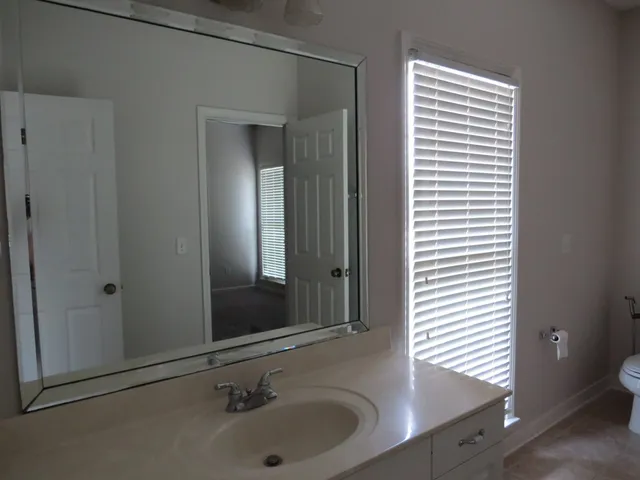 an empty room with a window