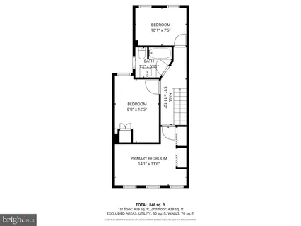 a picture of a bench in front of a door