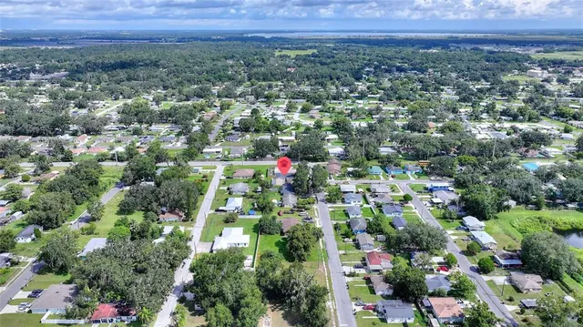 a view of city and mountain