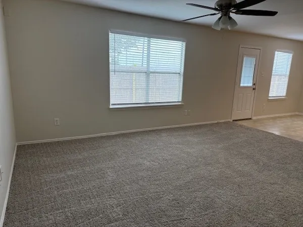 an empty room with a window