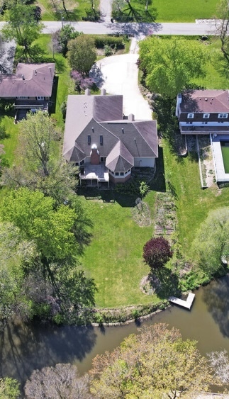 408 South Spring Lake Road Mahomet, IL 61853 - Photo 60 of 64 an aerial view of house with yard swimming pool and outdoor seating