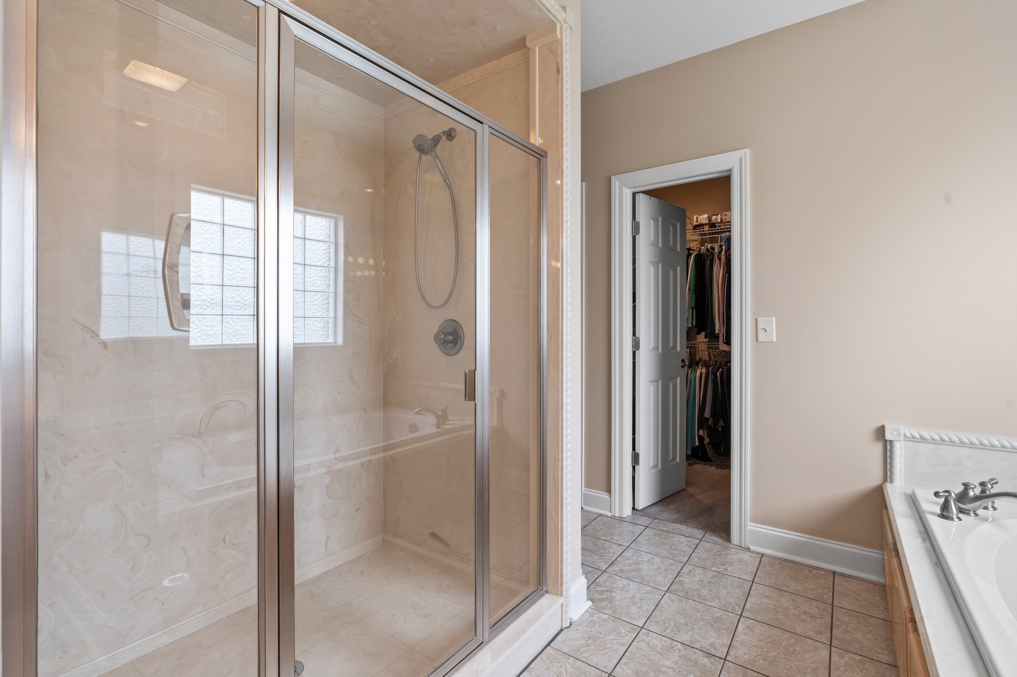 545 Pickney Road Winchester, TN 37398 - Photo 21 of 39 a bathroom with a shower and a glass door