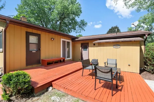 a outdoor view with a sitting space