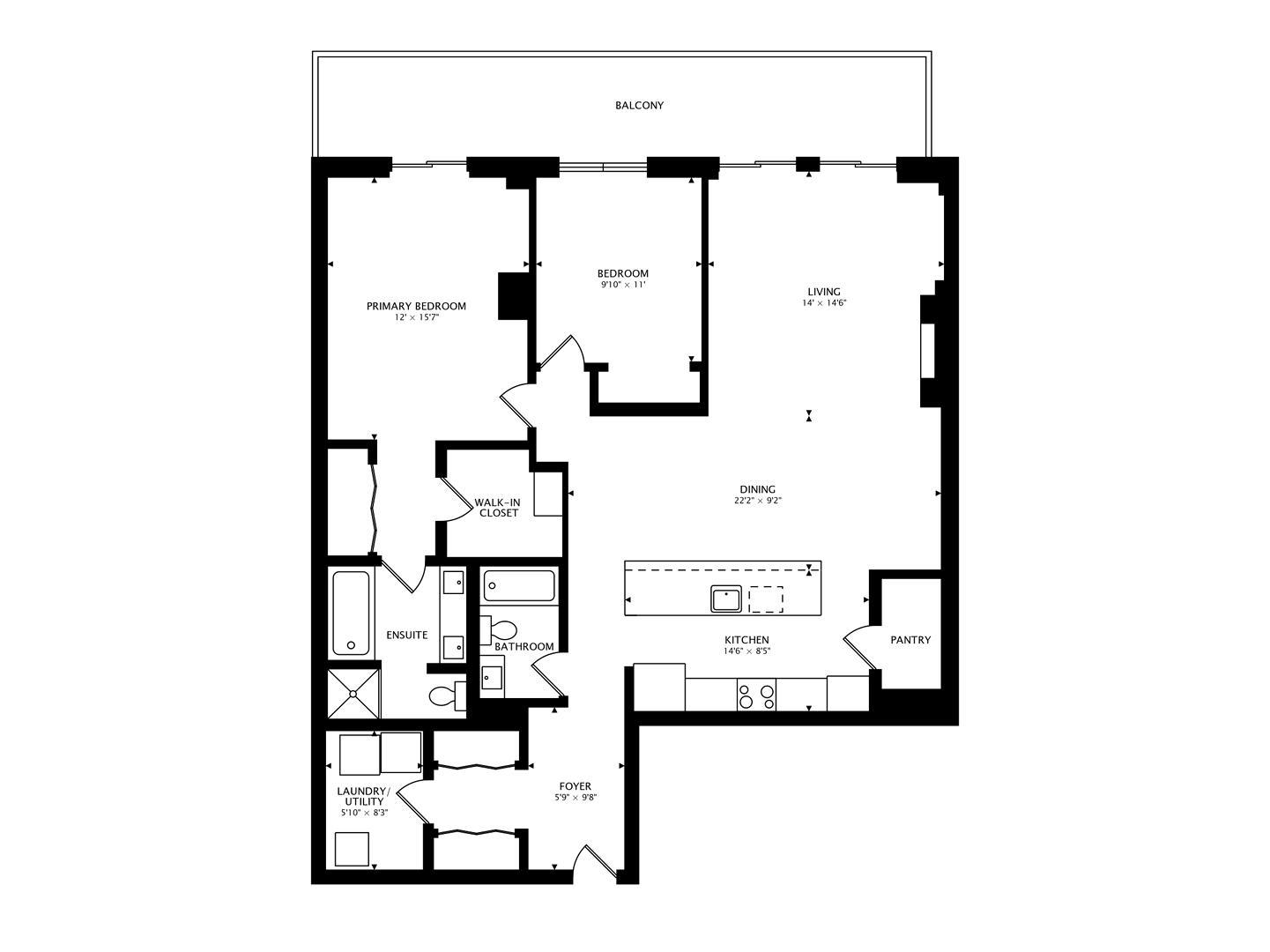 33 West Huron Street, Unit 412 Chicago, IL 60654 - Photo 33 of 33 a picture of a floor plan