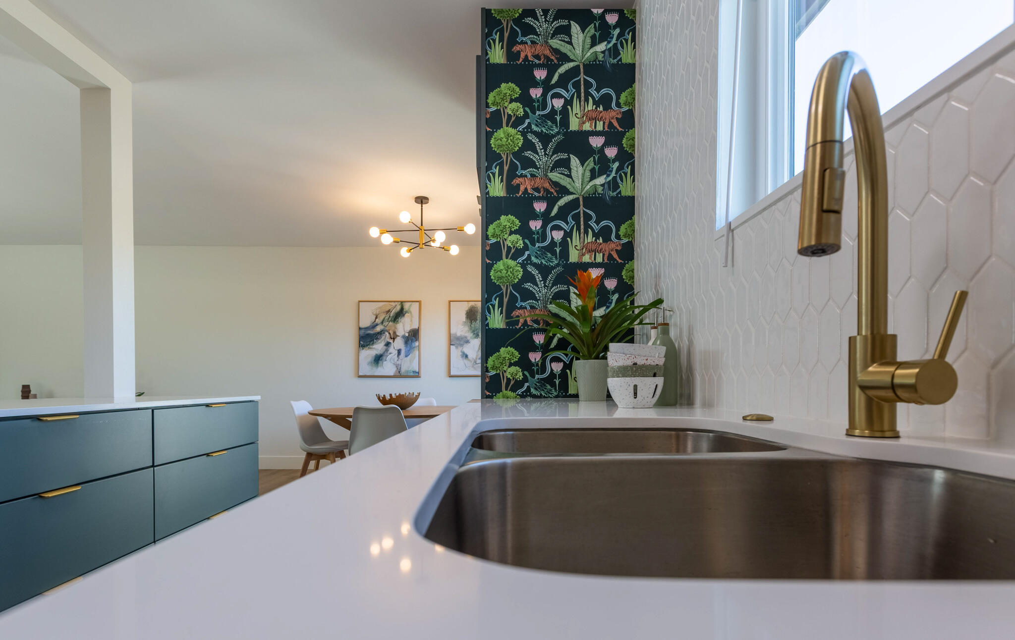 41615 Morningside Court, Unit A Rancho Mirage, CA 92270 - Photo 11 of 20 a kitchen with a sink and a refrigerator