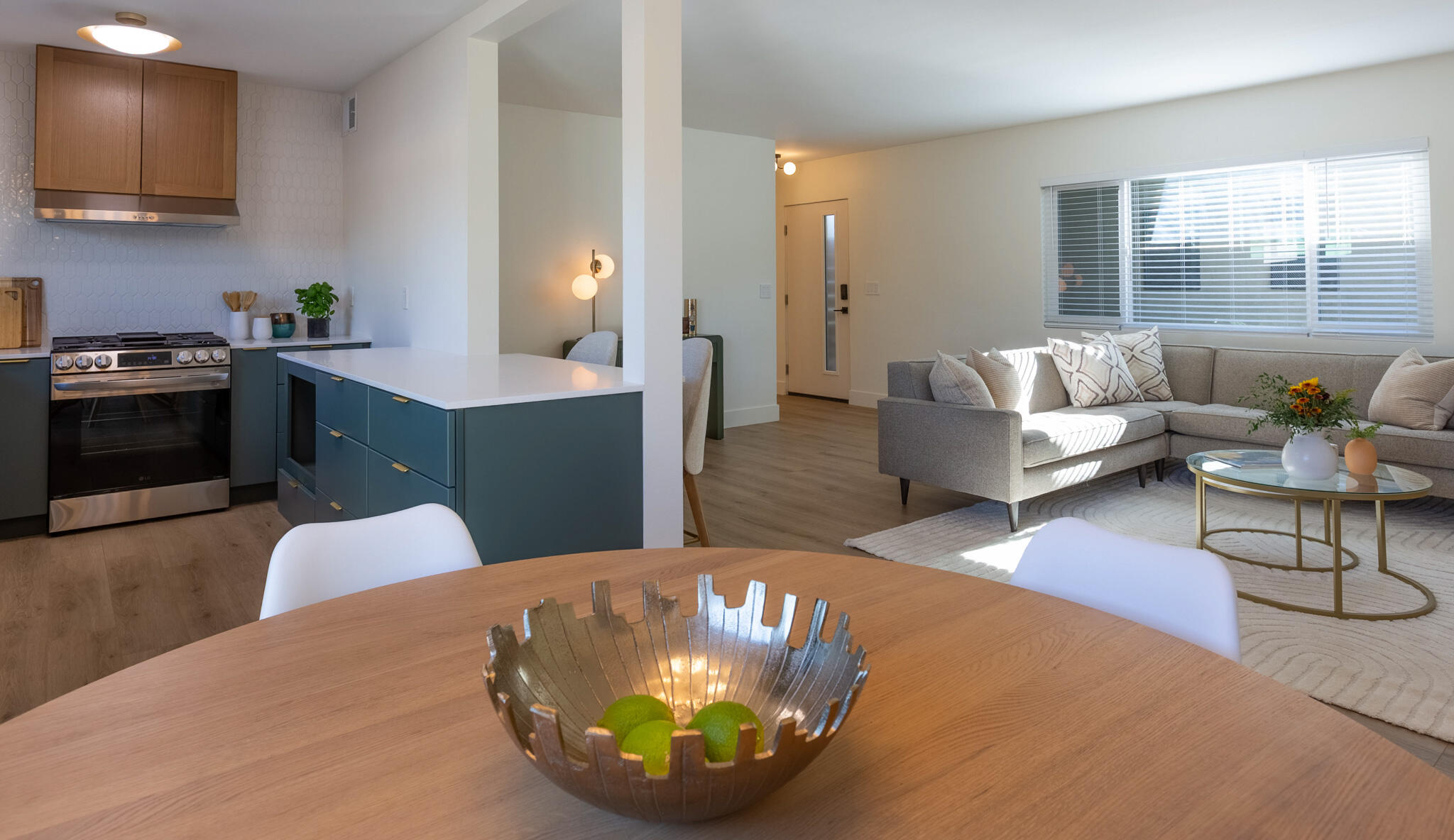 41615 Morningside Court, Unit A Rancho Mirage, CA 92270 - Photo 12 of 20 a living room with furniture and a wooden floor
