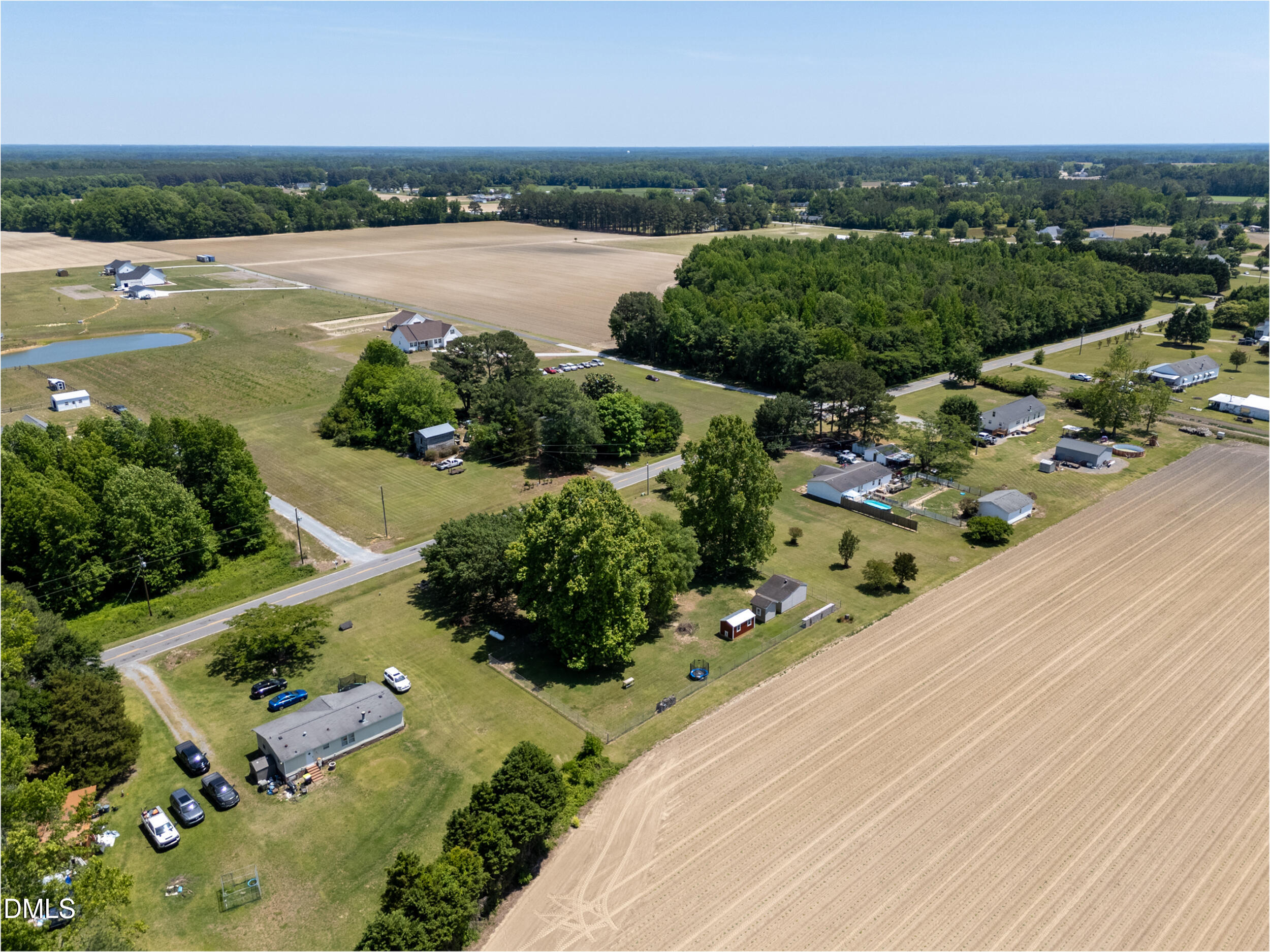 311 Bridgers Road Kenly, NC 27542 - Photo 42 of 46 an aerial view of a city and lake view