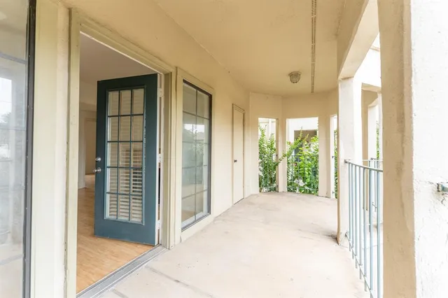 a view of a bathroom with a balcony