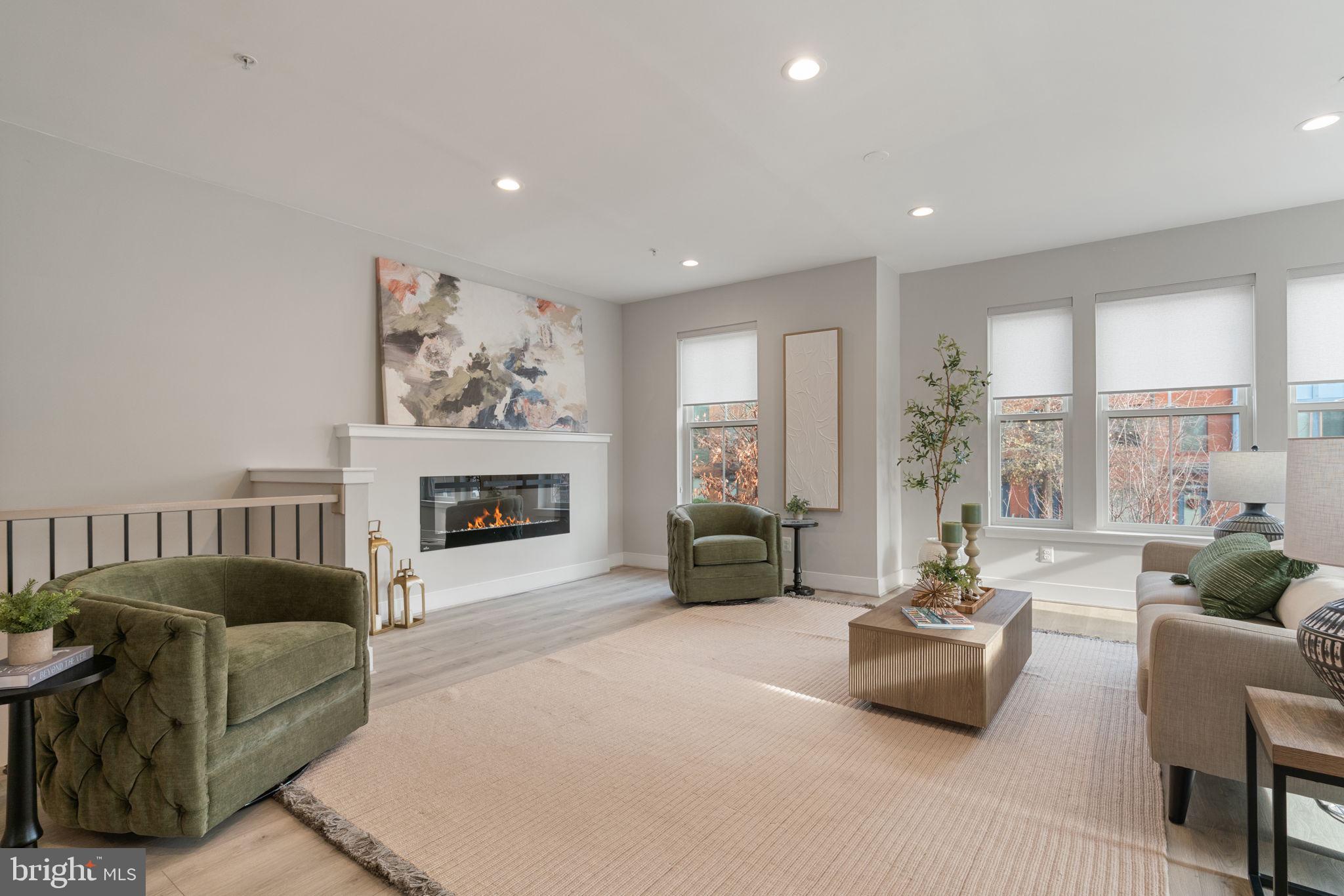 3006 Eskridge Road Fairfax, VA 22031 - Photo 13 of 41 a living room with furniture and a fireplace