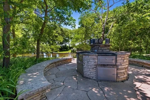 a view of a pathway with a bench