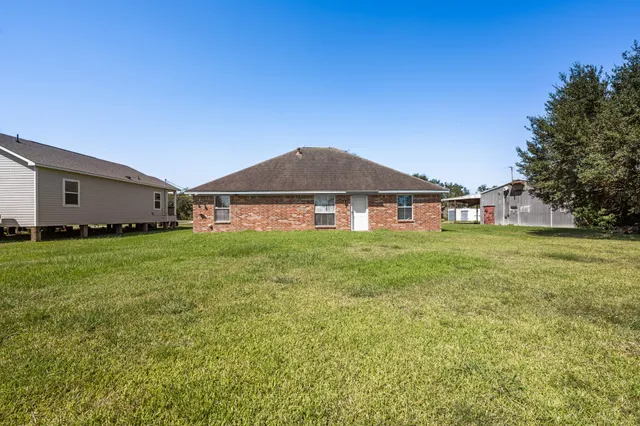 a view of wooden door