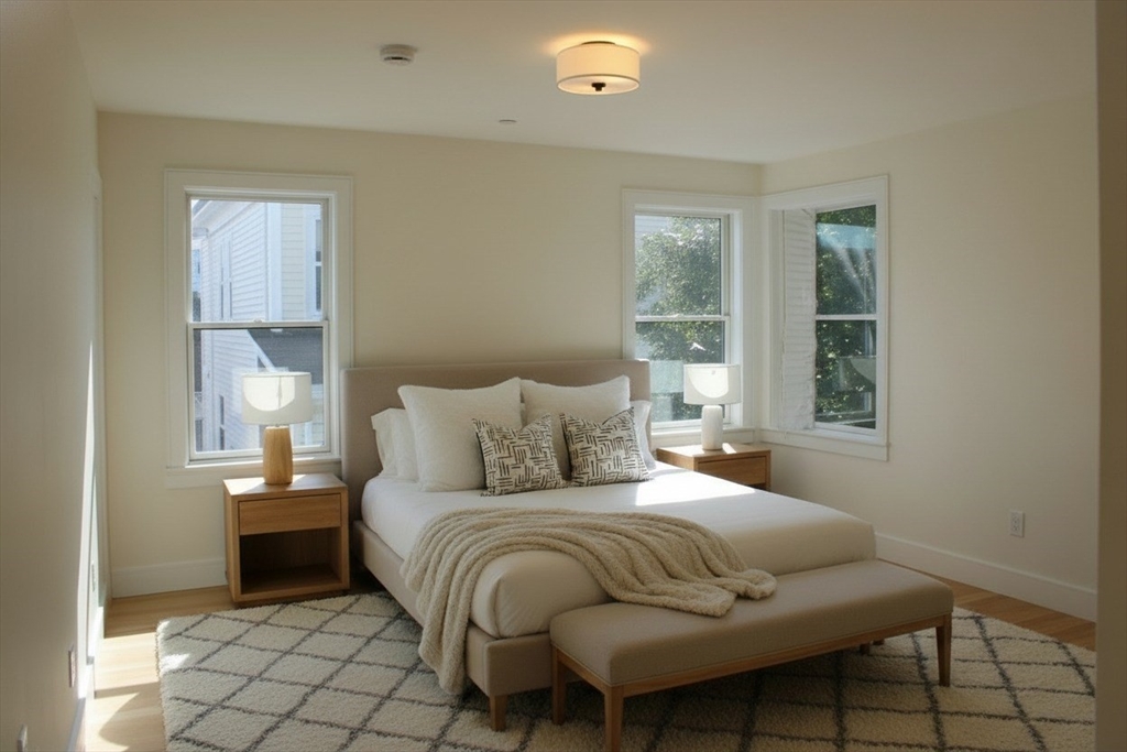 71 Mozart Street, Unit 3 Boston, MA 02130 - Photo 10 of 26 a bedroom with a bed and a window