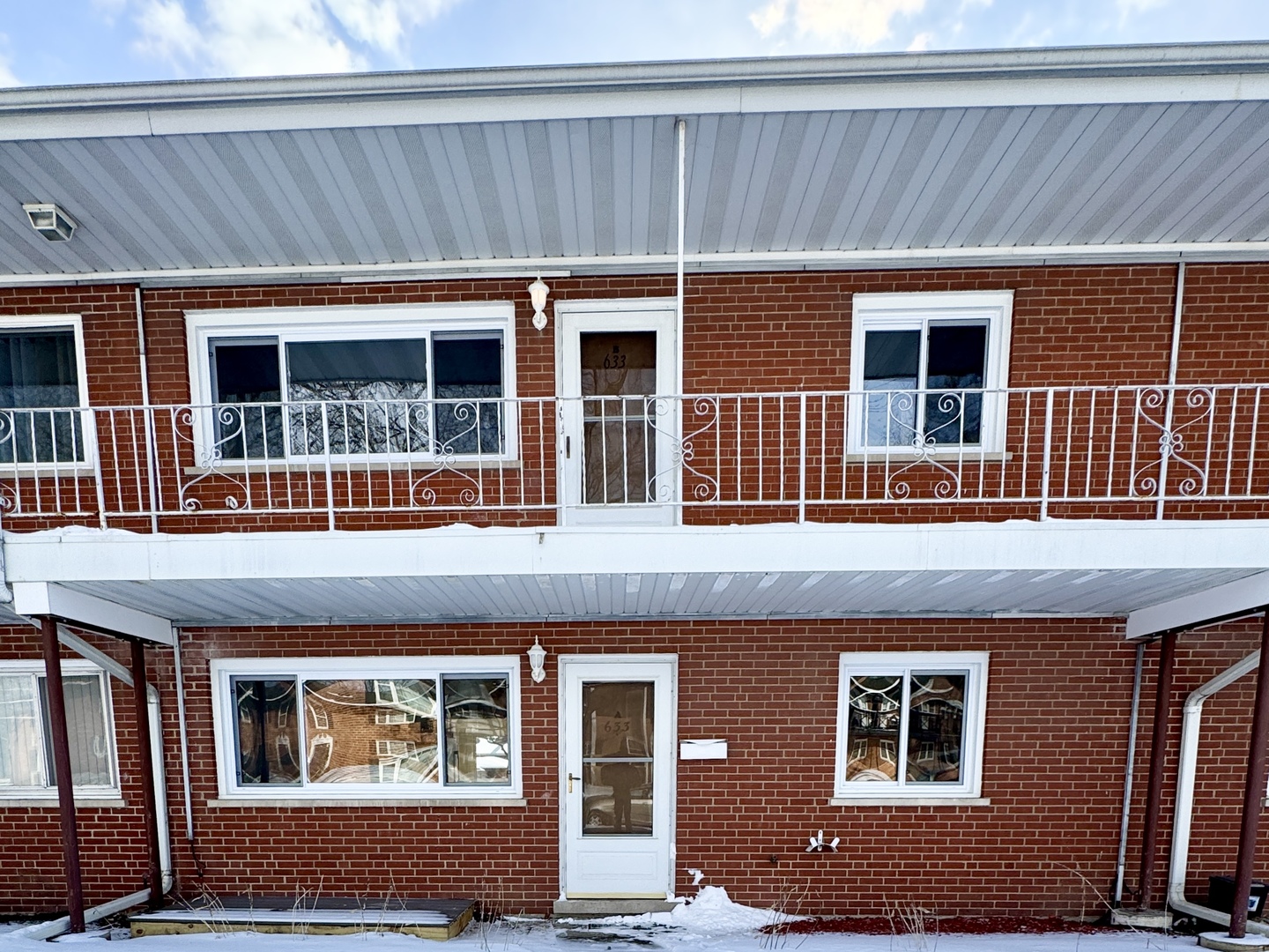 a front view of a house