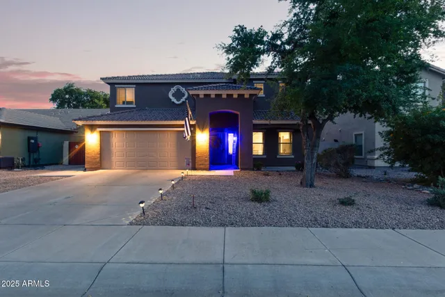 a front view of a house
