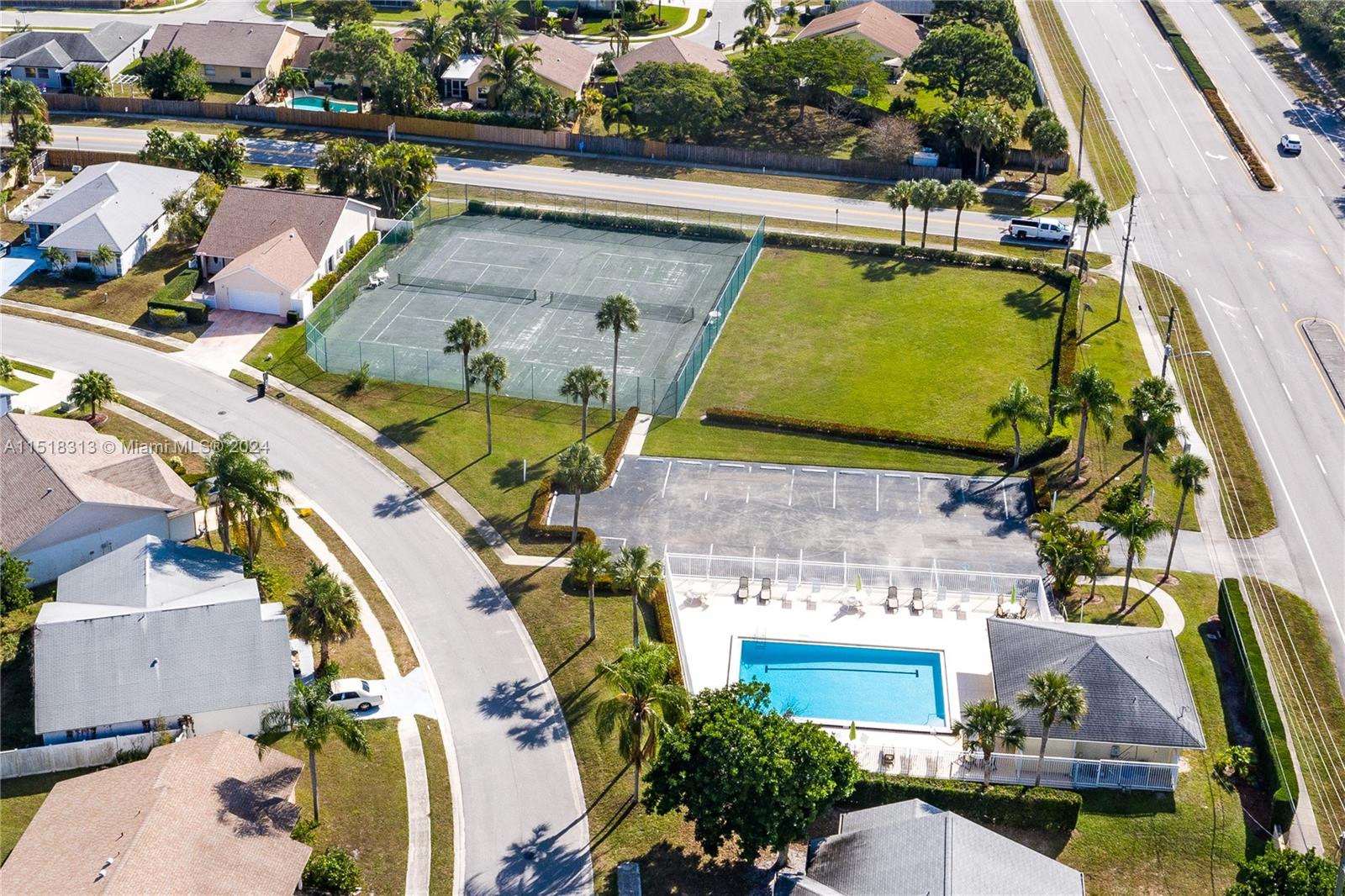256 Brier Circle Jupiter, FL 33458 - Photo 50 of 50 an aerial view of a house with a swimming pool
