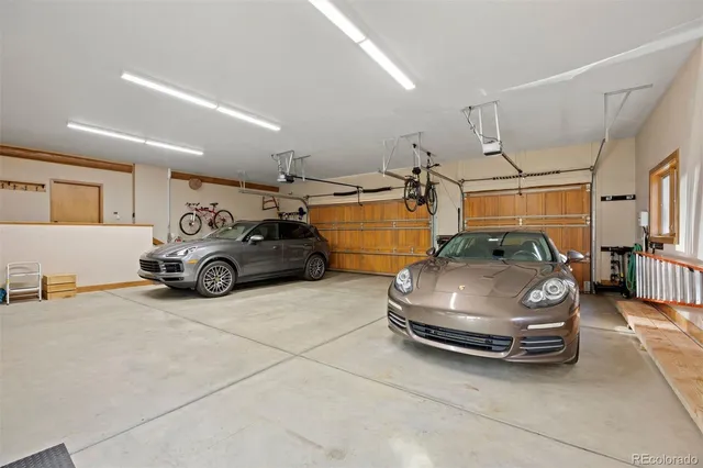 a car parked in garage
