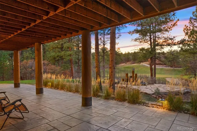 a view of swimming pool with a patio