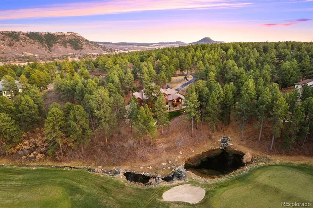 a view of a lake with a mountain in the background