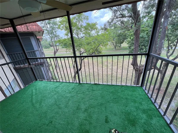 a view of yard from deck