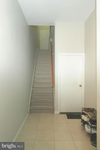 a view of hallway with stairs