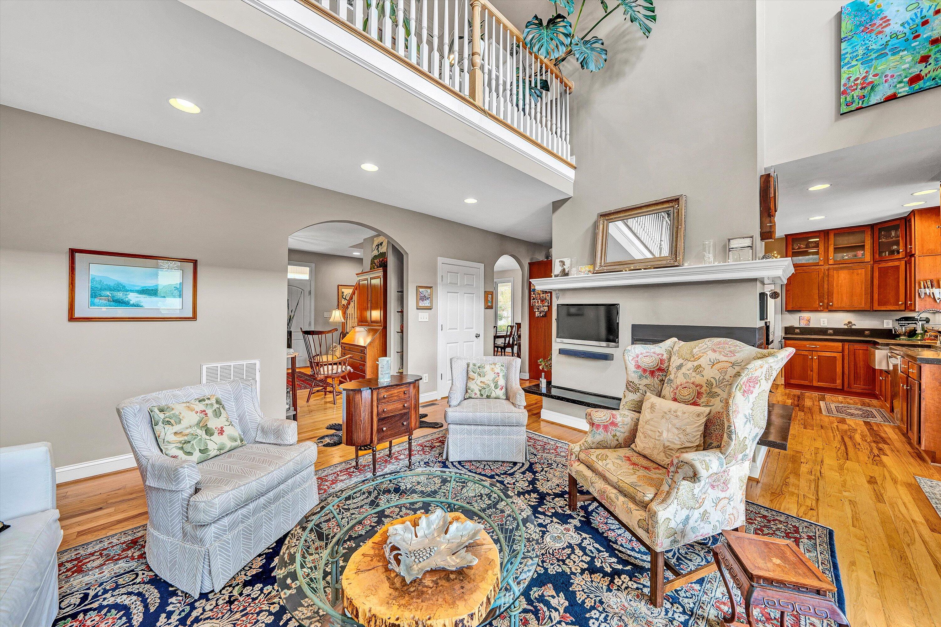 84 Green Level Road Boones Mill, VA 24065 - Photo 20 of 57 a living room with furniture and a fireplace