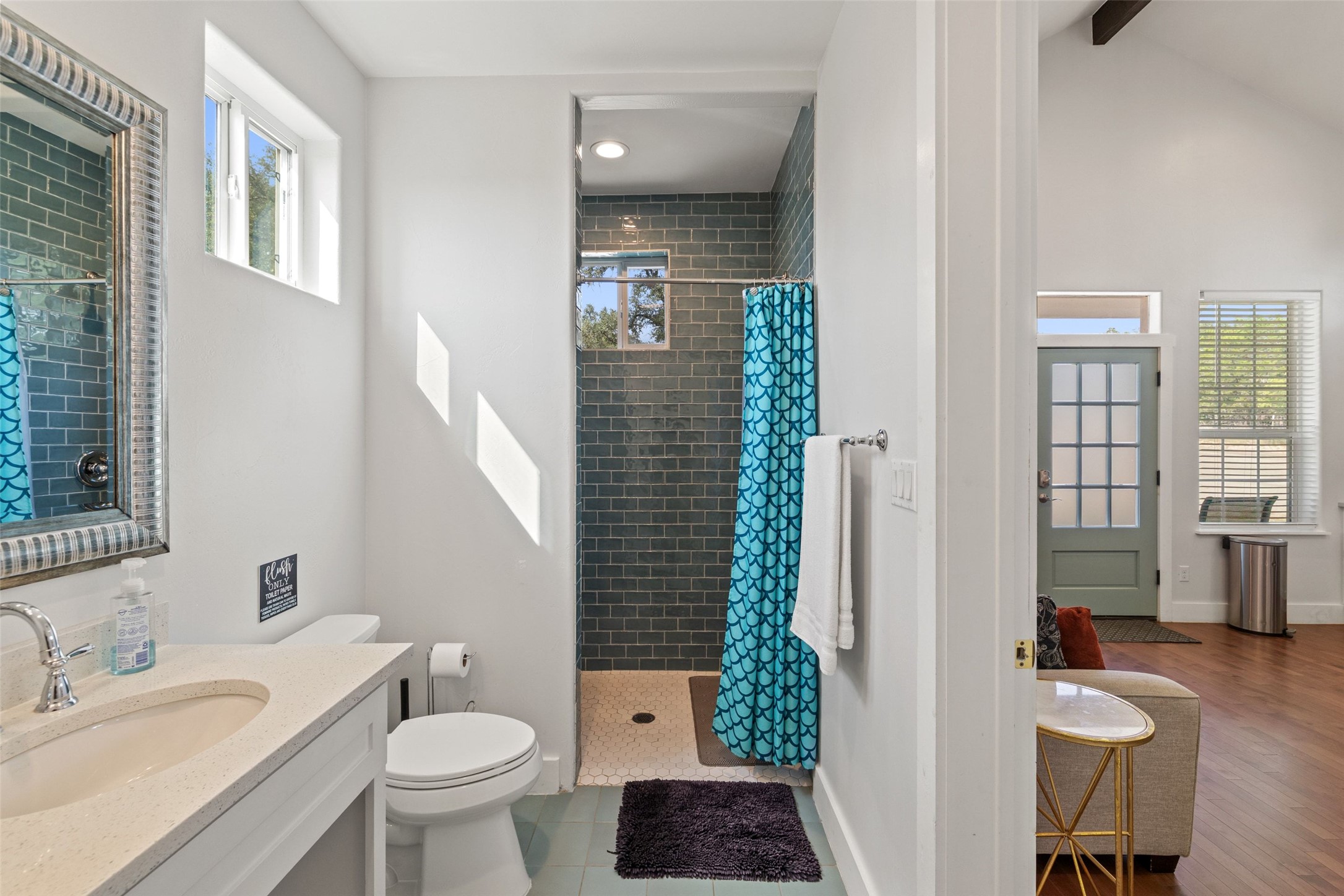 810 Kothmann Road Dripping Springs, TX 78620 - Photo 33 of 40 Clean lines and classic subway tile define this bright, modern bathroom space.