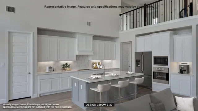 a kitchen with a sink appliances and cabinets