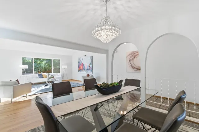 a workspace with furniture and a window