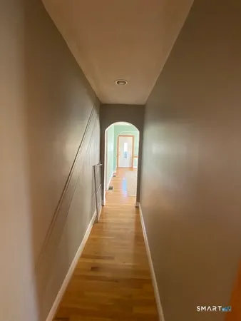 a view of a hallway with a entryway