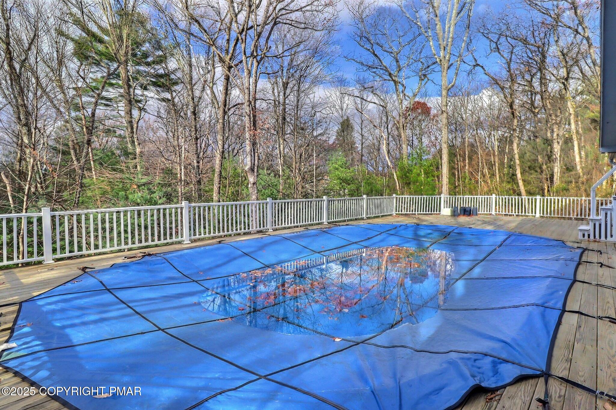 641 Long Mountain Road Effort, PA 18330 - Photo 39 of 41 a view of a tennis ground with large trees