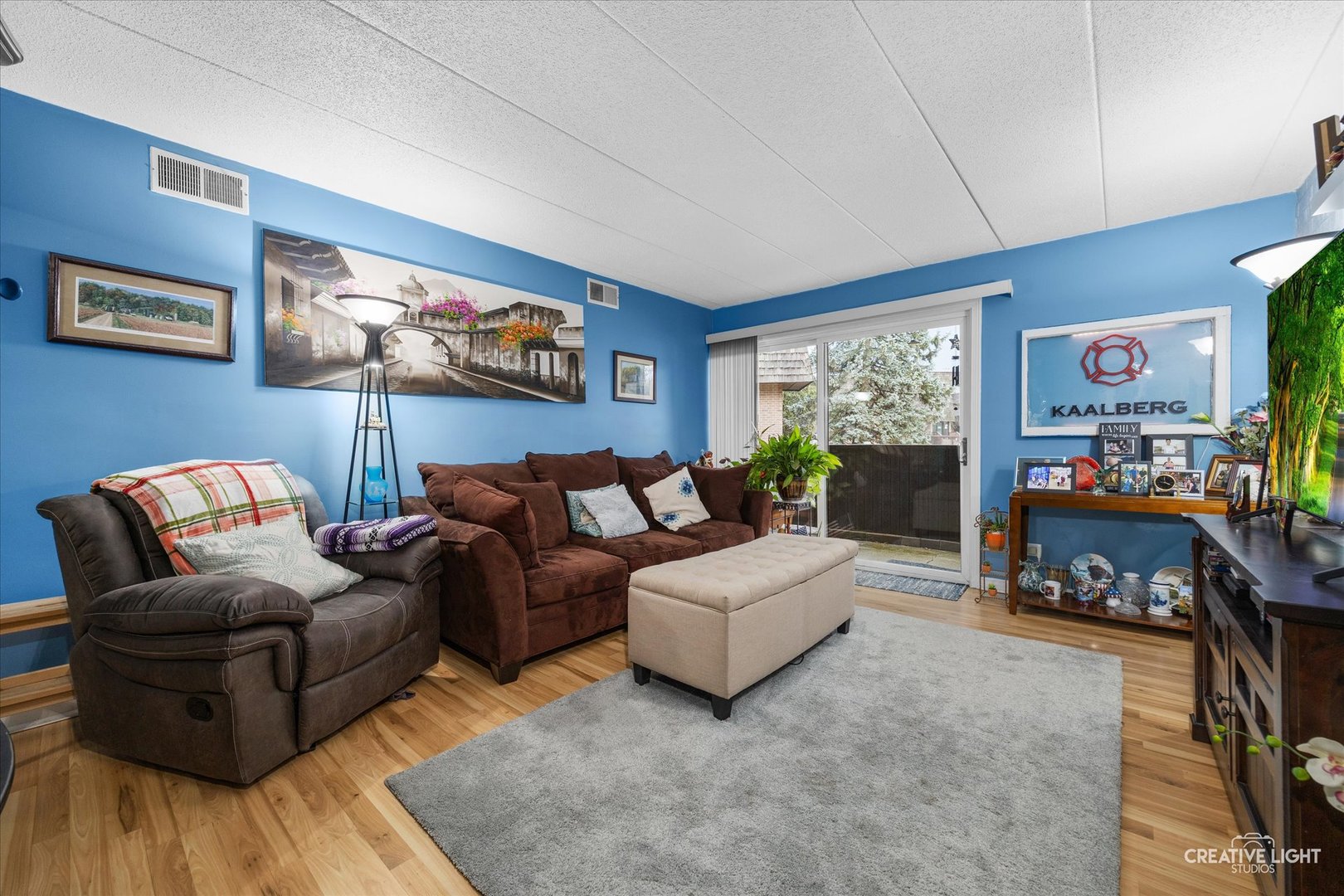 491 Timber Ridge Drive, Unit 102 Carol Stream, IL 60188 - Photo 4 of 18 a living room with furniture and a flat screen tv