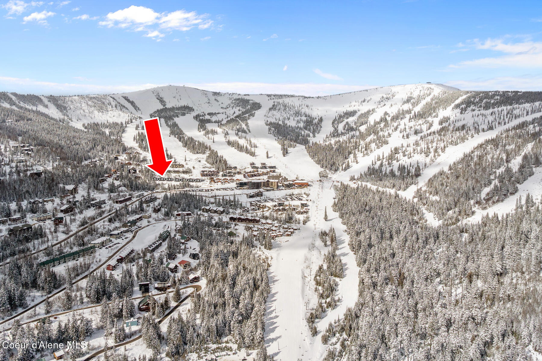 185 Crystal Springs Road, Unit 604 Sandpoint, ID 83864 - Photo 30 of 33 Aerial_SchweitzerMountain-1_Arrow