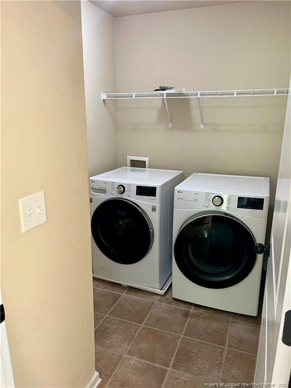 54 Inlet View Sanford, NC 27332 - Photo 13 of 25 a utility room with dryer and washer