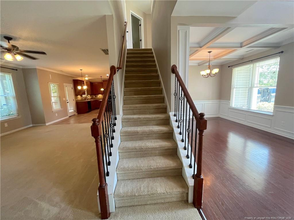 54 Inlet View Sanford, NC 27332 - Photo 3 of 25 a view of entryway and hall with wooden floor