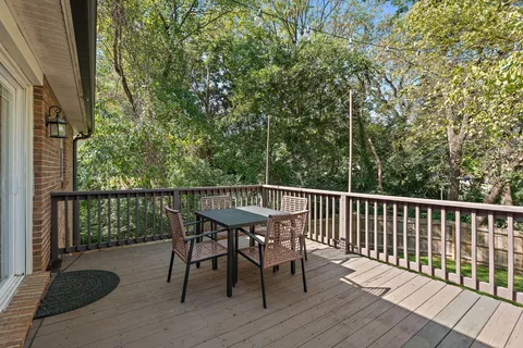 a set of chair on the roof deck