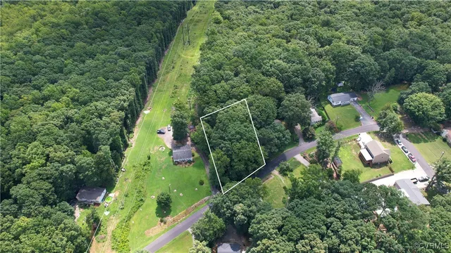 an aerial view of garden