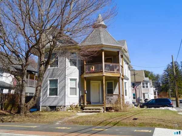 a front view of a building