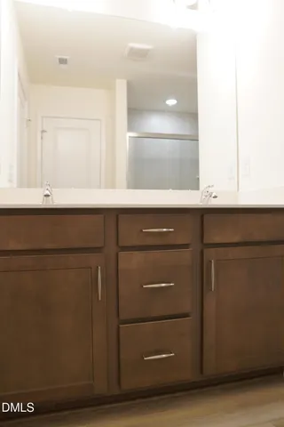 a sink with a cabinets
