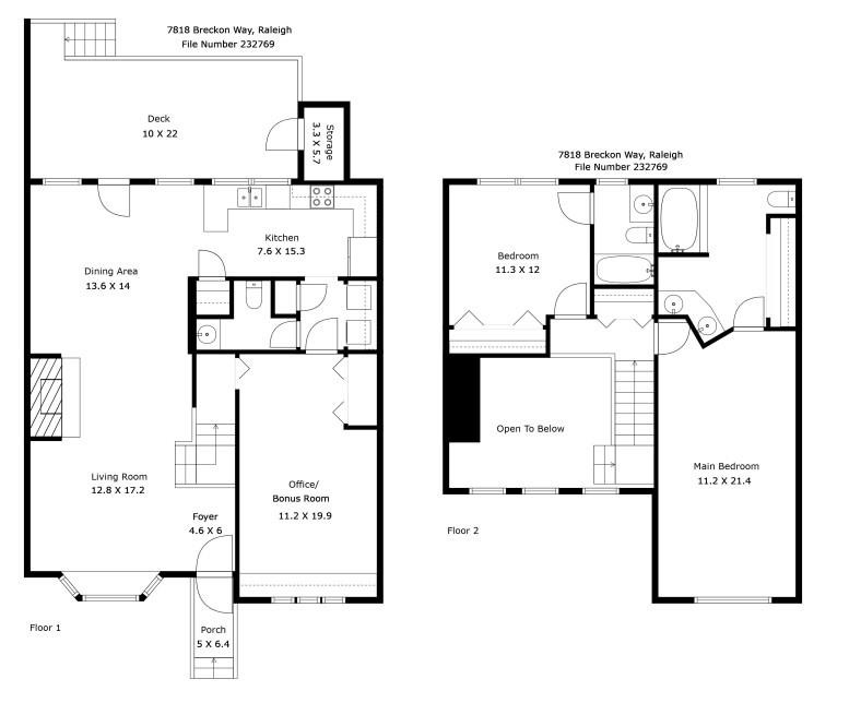 7818 Breckon Way Raleigh, NC 27615 - Photo 27 of 27 a picture of a floor plan