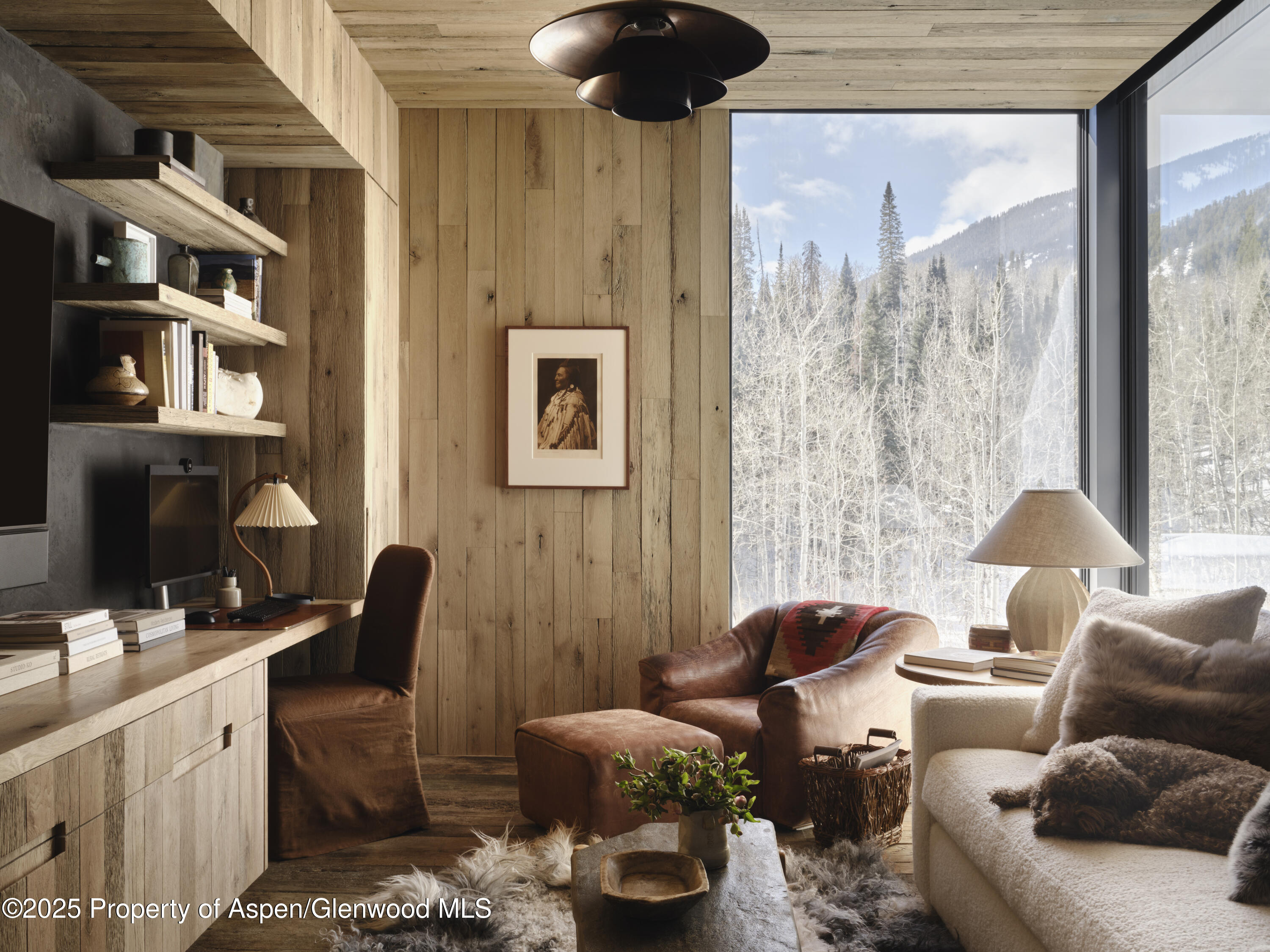 724 North Hayden Road Aspen, CO 81611 - Photo 11 of 35 a living room with furniture and a large window