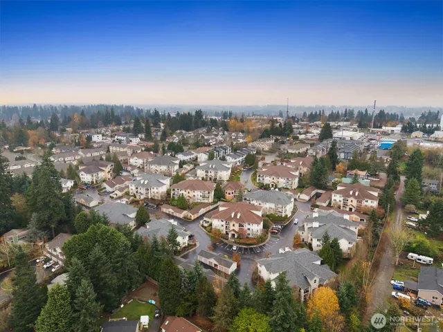 an aerial view of multiple house