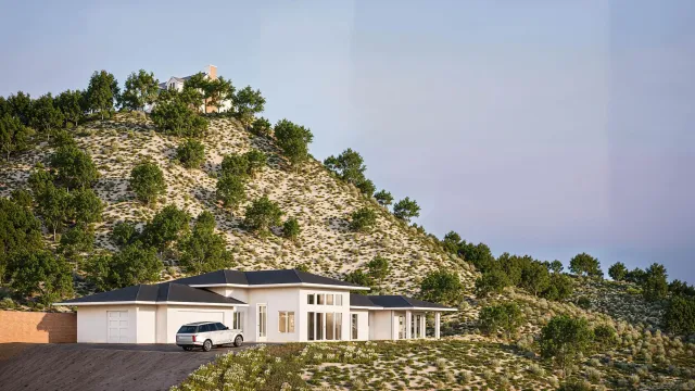 view of a house with a yard