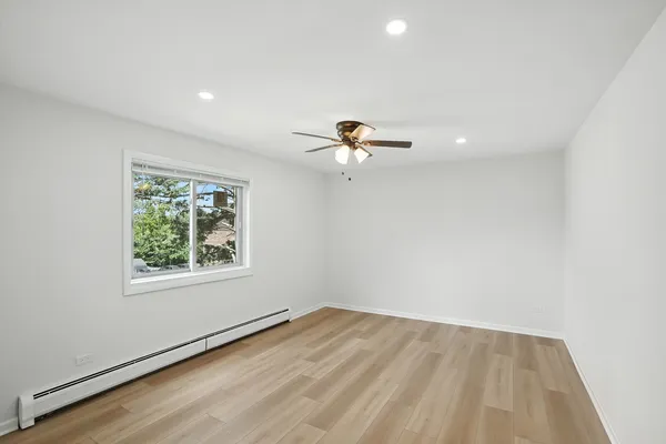 an empty room with a window