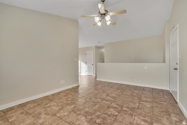 1118 North Ridge Court Spanish Fork, UT 84660 - Photo 6 of 32 Spare room featuring a ceiling fan and baseboards
