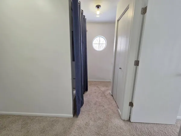 an empty room with window